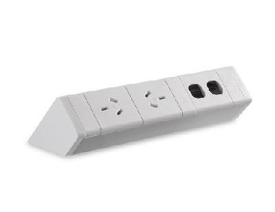 cm athena above desk power rail - 2 gpo and 2 datablack