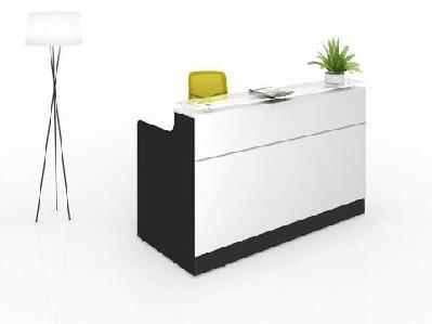 gp classic reception counter 1800 x 850 x 1150h mm / white/charcoal 