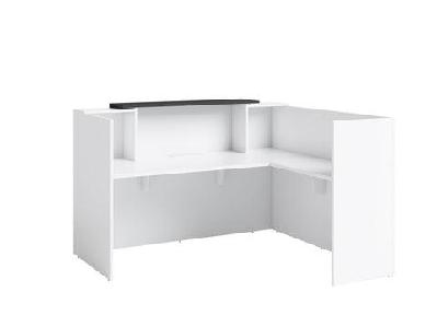 gp sorrento reception counter1500w x 840d / with counter return / white/charcoal