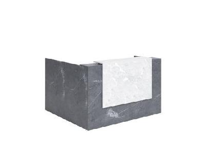 gp sorrento marble charcoal melamine reception counter 1800 mm / with counter return 