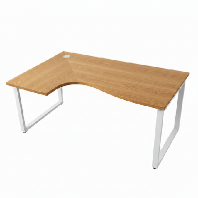 dd cc plus cldq q shaped top system desk1600 mm / white metal base
