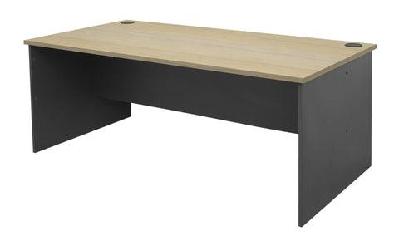 rl rapid worker slab end desk 1500 x 750 x 730h / cherry top with ironstone base