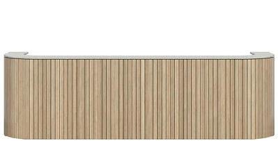 dd roxburgh arena c shape reception counter3000l x 900d x 1100h / without plinth / without led lights