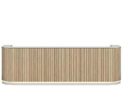 dd roxburgh arena c shape reception counter2700l x 900d x 1100h / with plinth / with led lights