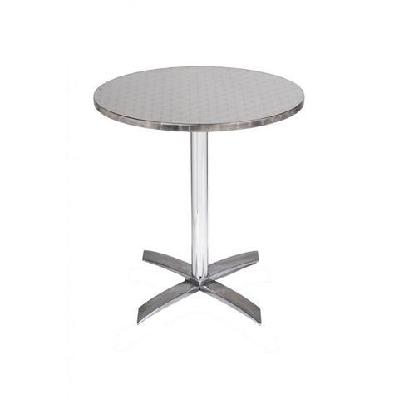 ma aluminium top round nesting and folding cafe table600mm dia x 18mm thick