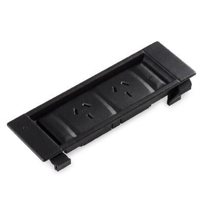 cm auto switched soft wired gpo in panel bracketdual / black