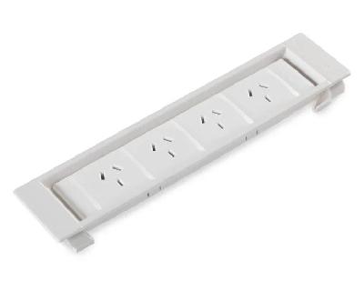 cm auto switched soft wired gpo in panel bracketquad / white