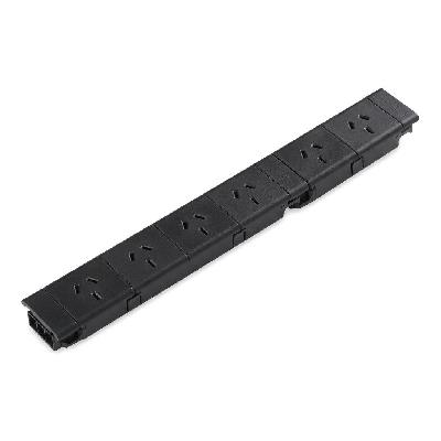 cm sw18 auto switched soft wired gpo6 outlet / black