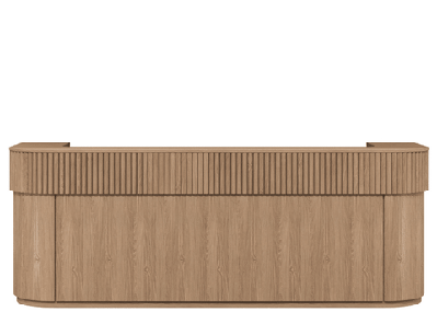 dd sheela curved end reception counter2700 mm