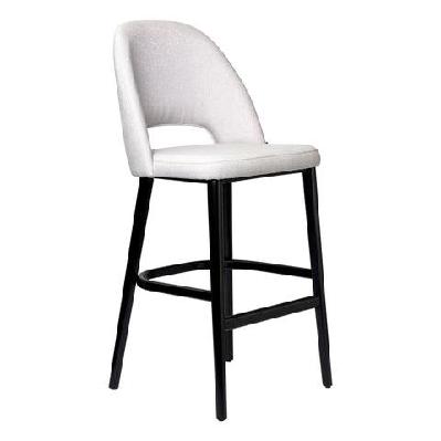 fl semifreddo upholstered hospitality dining stoolblack / fabric / light grey