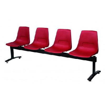 ma shell metal framed beam seating 5 seater / slate 