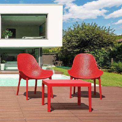 fl sky 3 piece outdoor lounge setting with side tablered