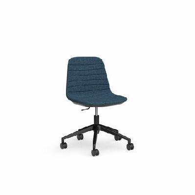 ol sofia fabric upholstered boardroom chairblack / steel blue