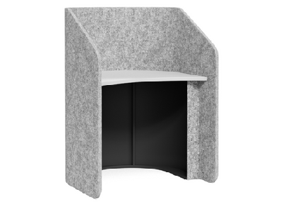 dd sonik hub curved desk based spacelight grey screen white desk
