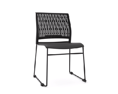 ol stax sled base hospitality stacking chair black