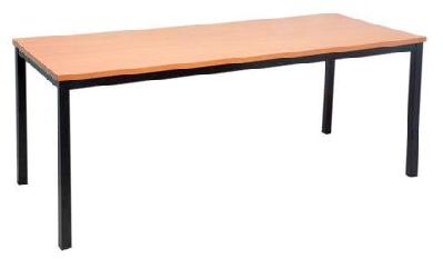 rl steel frame melamine top table natural oak / w1500 x d750