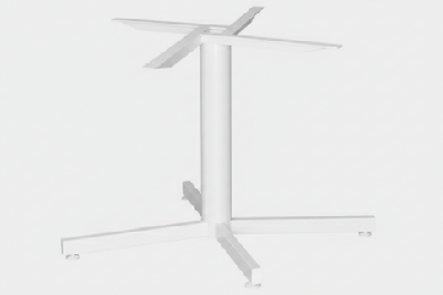 dd cc plus heavy duty metal meeting table legsø1200  - ø1400 mm 4 star base / white