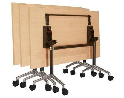 rl typhoon aluminium leg flip top portable table 1800l x 750d / natural oak