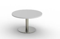 tw disk base round meeting table natural oak / 600mm dia