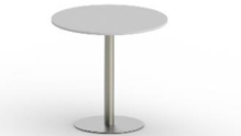 tw disk base round bar table black / 900mm dia