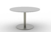 tw disk base round meeting table - large natural oak / 1200mm dia
