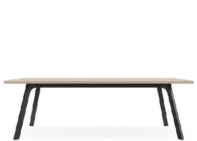 dd toro boardroom table with metal base white / 2100 x 900 ( 4 legs) 