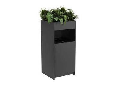 dd office trash bins with planter 