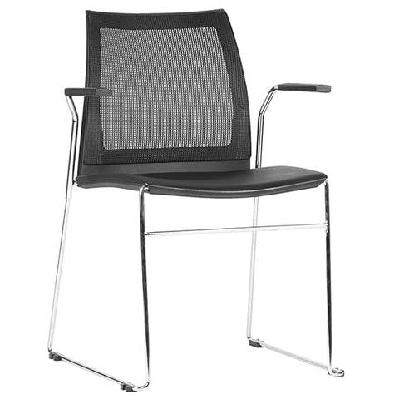 st vinn mesh back sled base hospitality stackable chair mesh / without arm rest