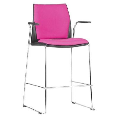 st vinn fabric upholstered stackable high chair with arm 