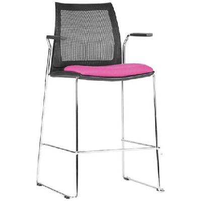 st vinn mesh back stackable high chair with arm 