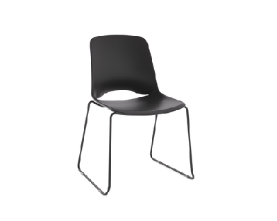 ol vista glide sled base hospitality stacking chairblack