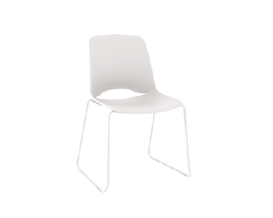 ol vista glide sled base hospitality stacking chairwhite