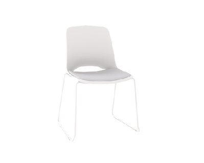 ol vista glide sled base padded seat hospitality stacking chairwhite
