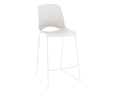 ol vista rise sled base hospitality high chairwhite