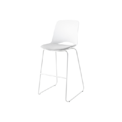 ol vista rise sled base padded seat hospitality high chairwhite