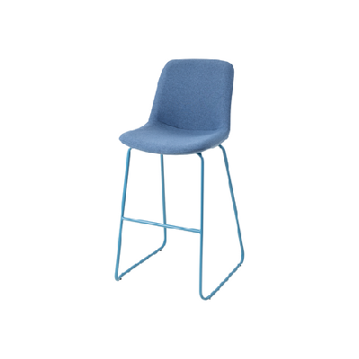 ol vista rise sled base fabric upholstered hospitality high chairsky blue