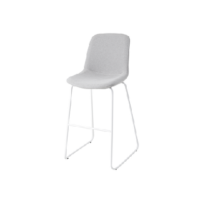 ol vista rise sled base fabric upholstered hospitality high chairwhite