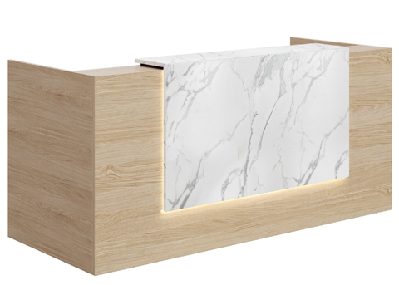 dd merri waterfall premium reception counter 1800 x 850d x 1100h / without led lights 