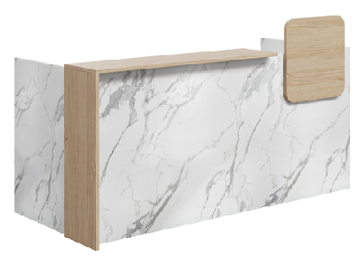 dd merri operator premium reception counter 1800 x 850d x 1100h / right / without led lights 