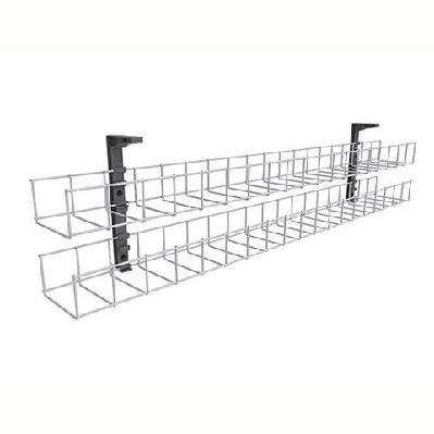 cm wire grid dual tiers cable basket950 / white / 100mm