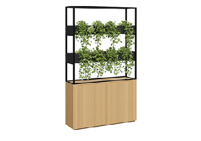 dd cafe welded framed 2 door planter with storage 1200mm / with plants 