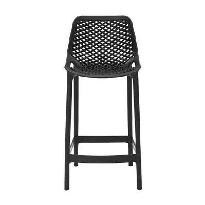 rl cast outdoor counter stool - 650mm high black