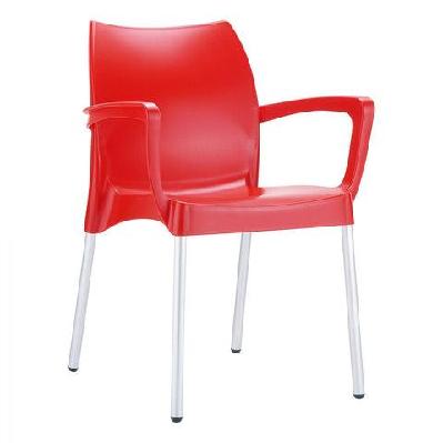 fl dolce hospitality outdoor stackable armchairred 