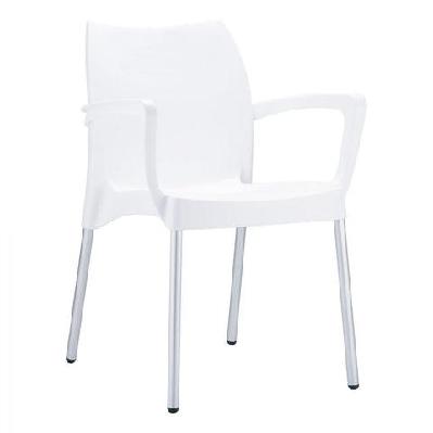 fl dolce hospitality outdoor stackable armchairwhite 