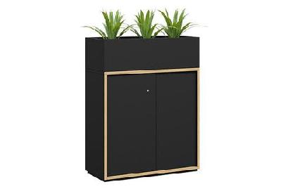 dd grid line sliding door planter storage 1200mm / with plants 