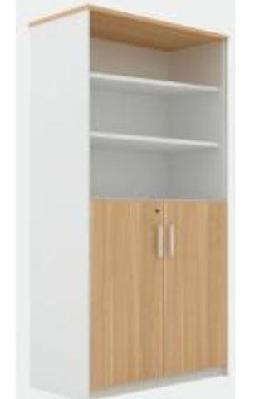 gp potenza half door cabinet virginia walnut / white 