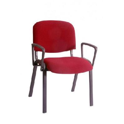 ma joshua fabric or vinyl upholstered visitor armchairhouse fabric burgundy / black