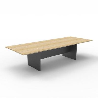 rl rapid worker ironstone base boardroom table w3200 x d1200 / natural oak