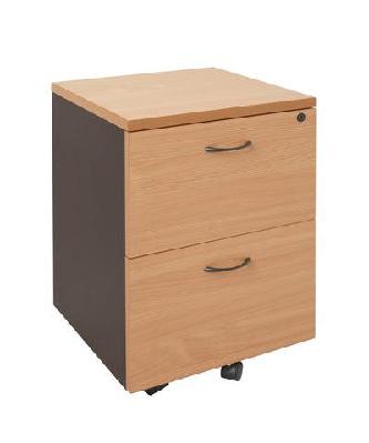 rl rapid worker 2 file drawer mobile pedestal beech/ironstone