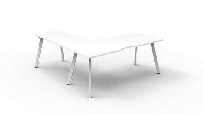 rl eternity corner desk with returnnatural white top white satin base